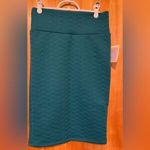 LuLaRoe Teal Chevron Textured Pencil Skirt